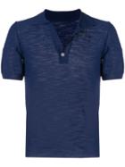 Jacquemus Knitted Polo Shirt - Blue