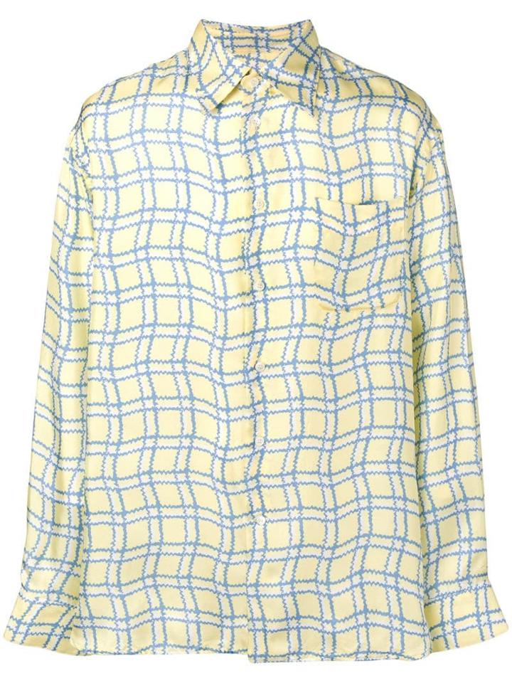 Marni Wavy Check Shirt - Yellow