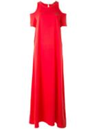 Cut-out Maxi Dress - Women - Polyester - Xs, Red, Polyester, P.a.r.o.s.h.