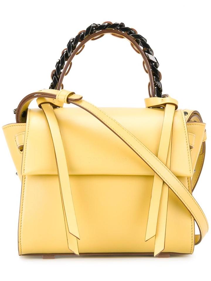 Elena Ghisellini Sensu Tote, Women's, Yellow/orange, Calf Leather