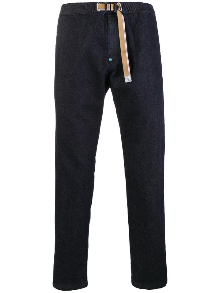White Sand Tapered Cropped Jeans - Blue