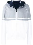 Z Zegna Contrast Zipped Hoodie - White