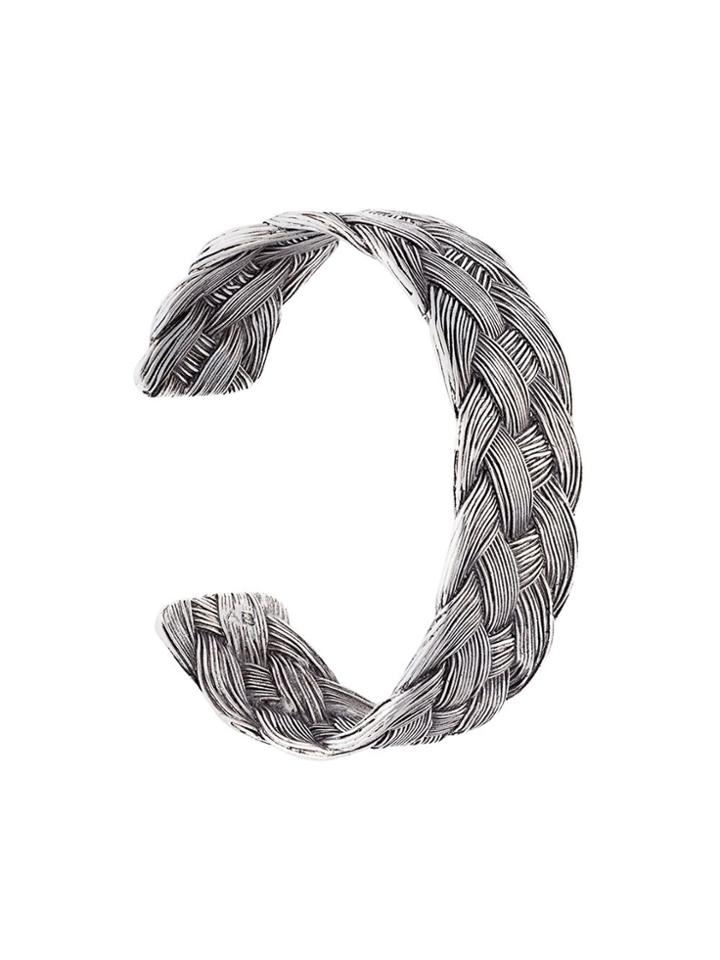 Aurelie Bidermann 'braided' Open Bracelet - Metallic