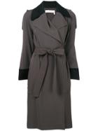See By Chloé Contrast Trim Trench Coat - Grey