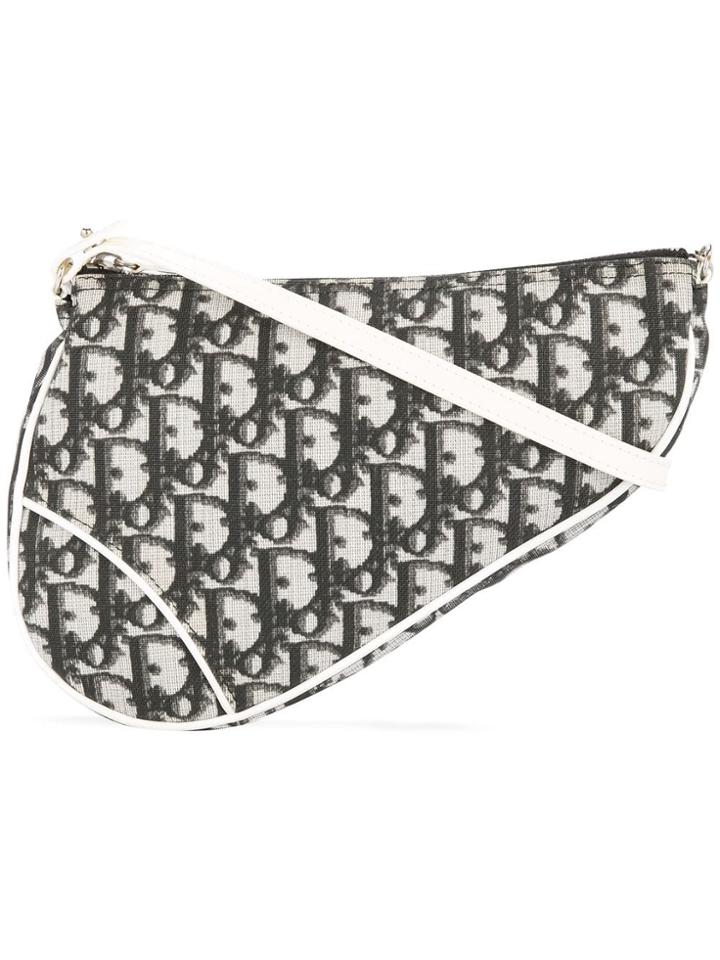 Christian Dior Pre-owned Trotter Saddle Hand Bag - Black