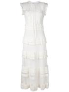 Red Valentino Frill Panel Dress - White