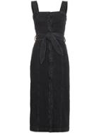 Nanushka Sally Denim Midi Dress - Black