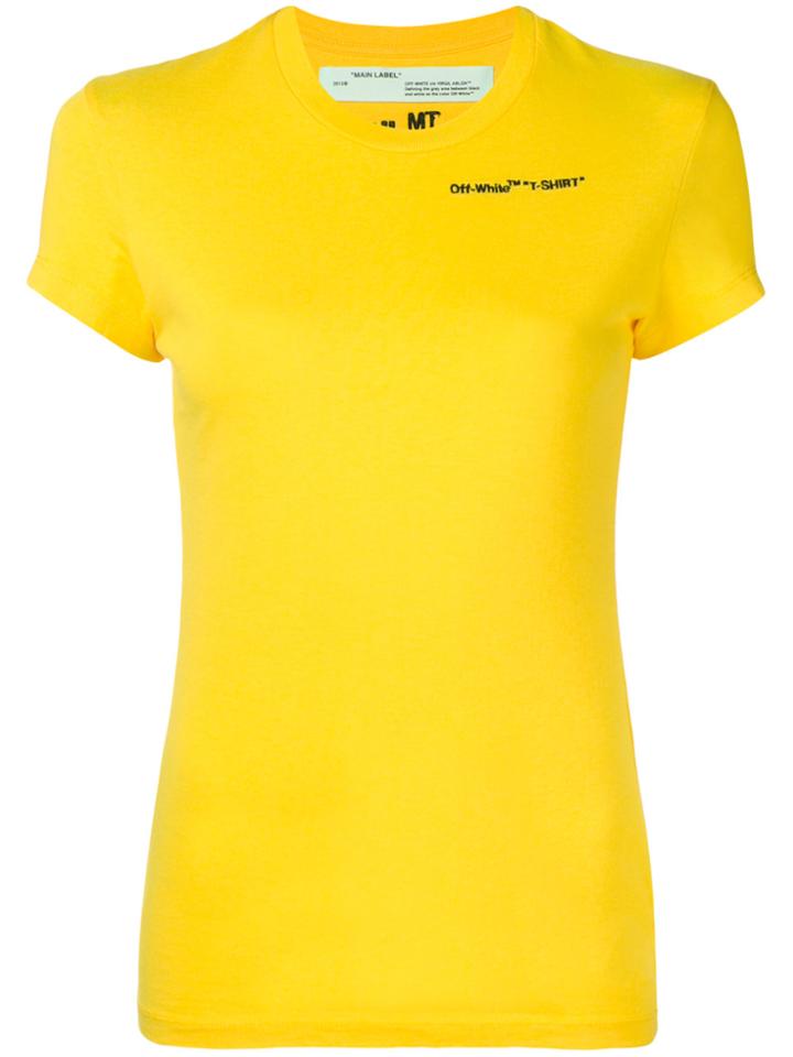 Off-white Printed T-shirt - Yellow & Orange