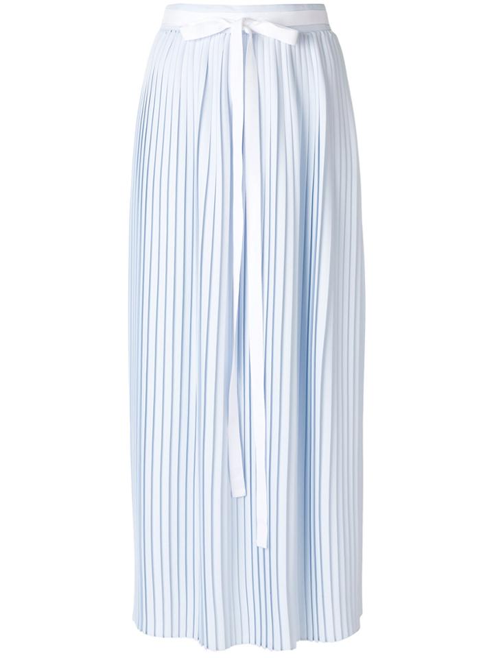 Mm6 Maison Margiela Pleated Maxi Skirt - Blue