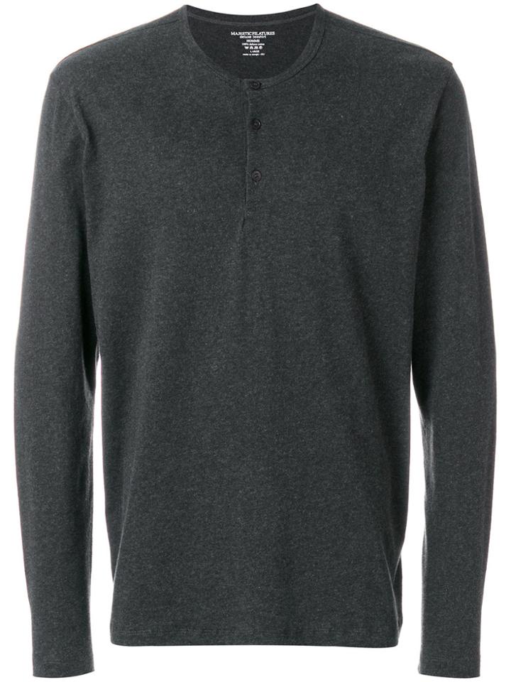 Majestic Filatures Henley Jumper - Grey