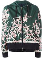 Moncler Floral Print Jacket, Women's, Size: 2, Green, Polyamide