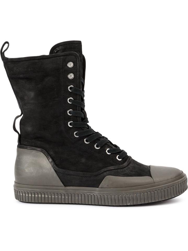 Both Lace-up Boots - Black