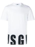 Msgm - Logo Print T-shirt - Men - Cotton - M, White, Cotton
