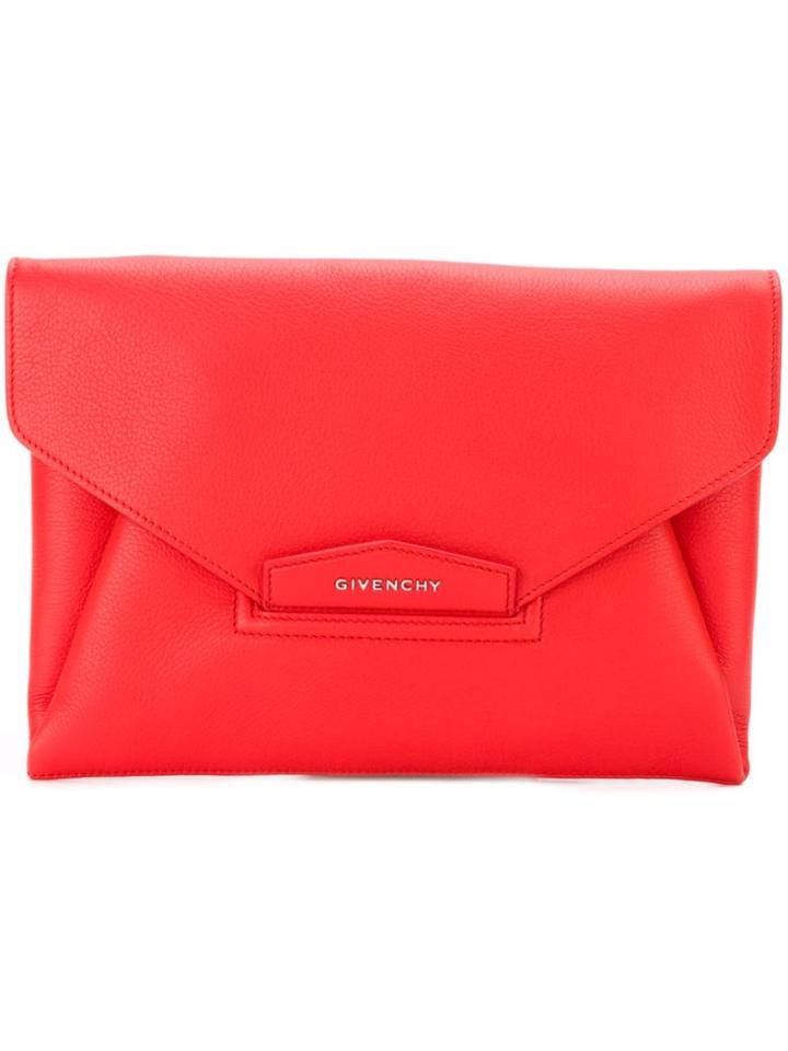 Givenchy Medium Antigona Clutch, Women's, Yellow/orange, Goat Skin