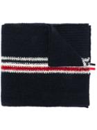 Thom Browne Striped Print Long Scarf - Blue