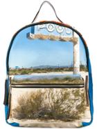 No21 Dirt-road Printed Backpack - Blue