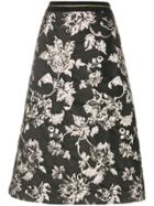 Luisa Cerano A-line Jacquard Skirt - Grey