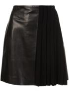 Mugler Pleated Detailing Skirt, Women's, Size: 40, Black, Polyamide/spandex/elastane/viscose