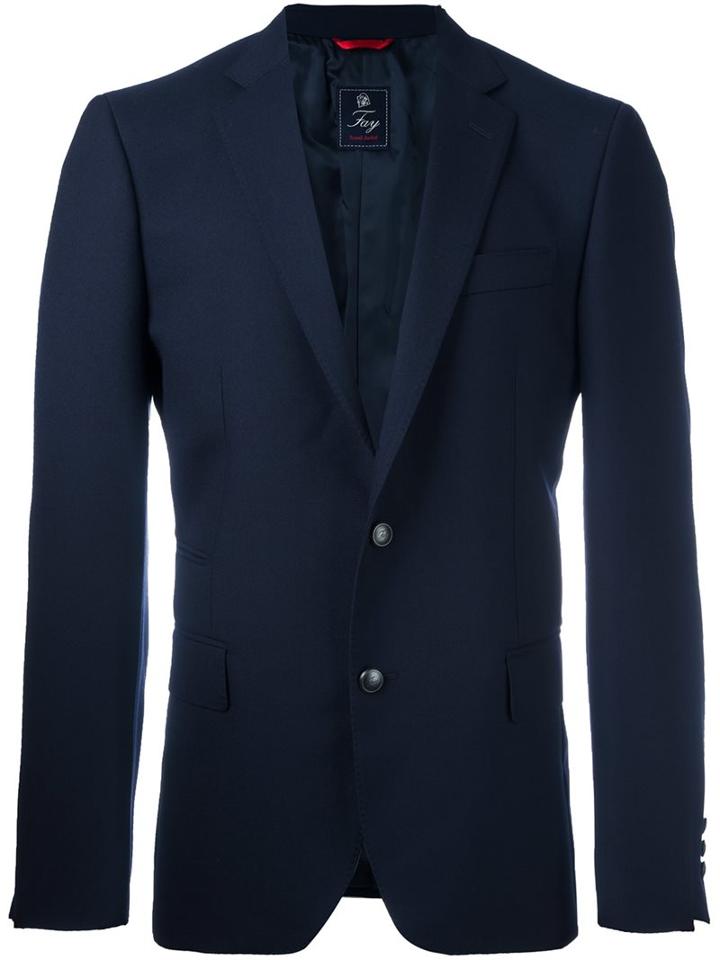 Fay Formal Blazer, Men's, Size: 54, Blue, Viscose/wool
