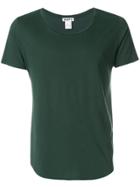 Hope Round Neck Curved Hem T-shirt - Green