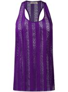 Nina Ricci Perforated Detailing Tank - Pink & Purple