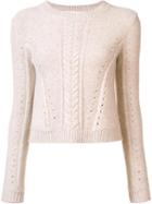 Veronica Beard Crew Neck Jumper, Women's, Size: Medium, Nude/neutrals, Nylon/wool