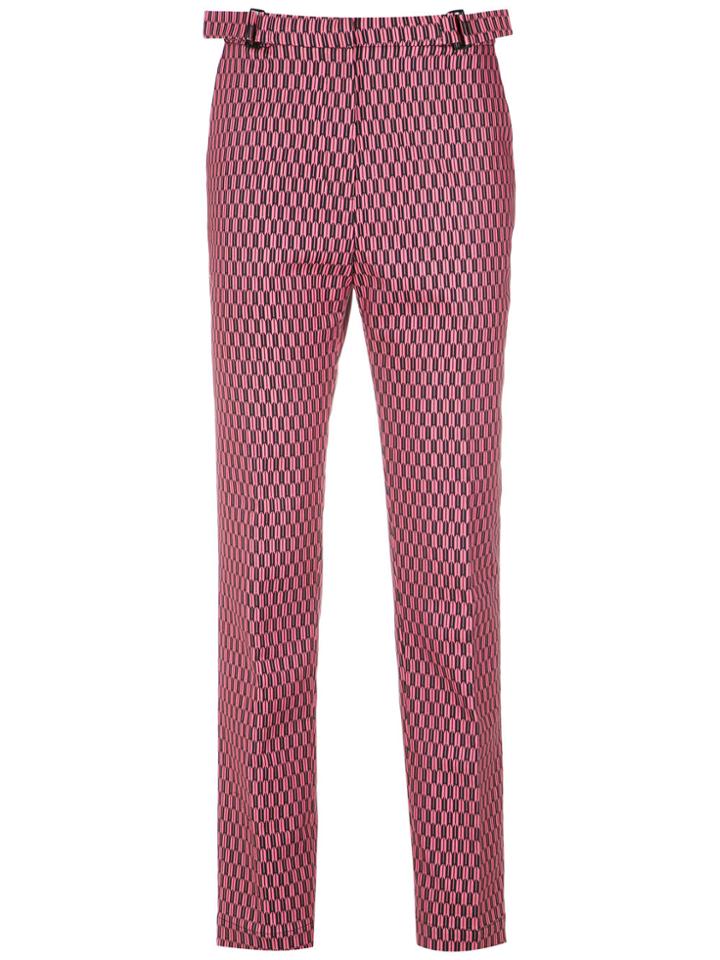 Reinaldo Lourenço Printed Straight Trousers - Red