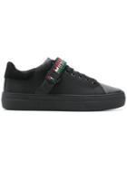 Moschino Logo Strap Low-top Sneakers - Black