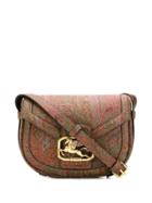 Etro Logo Plaque Crossbody Bag - Red