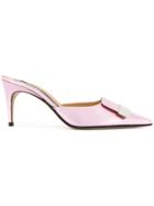 Sergio Rossi Pointed Mules - Pink & Purple