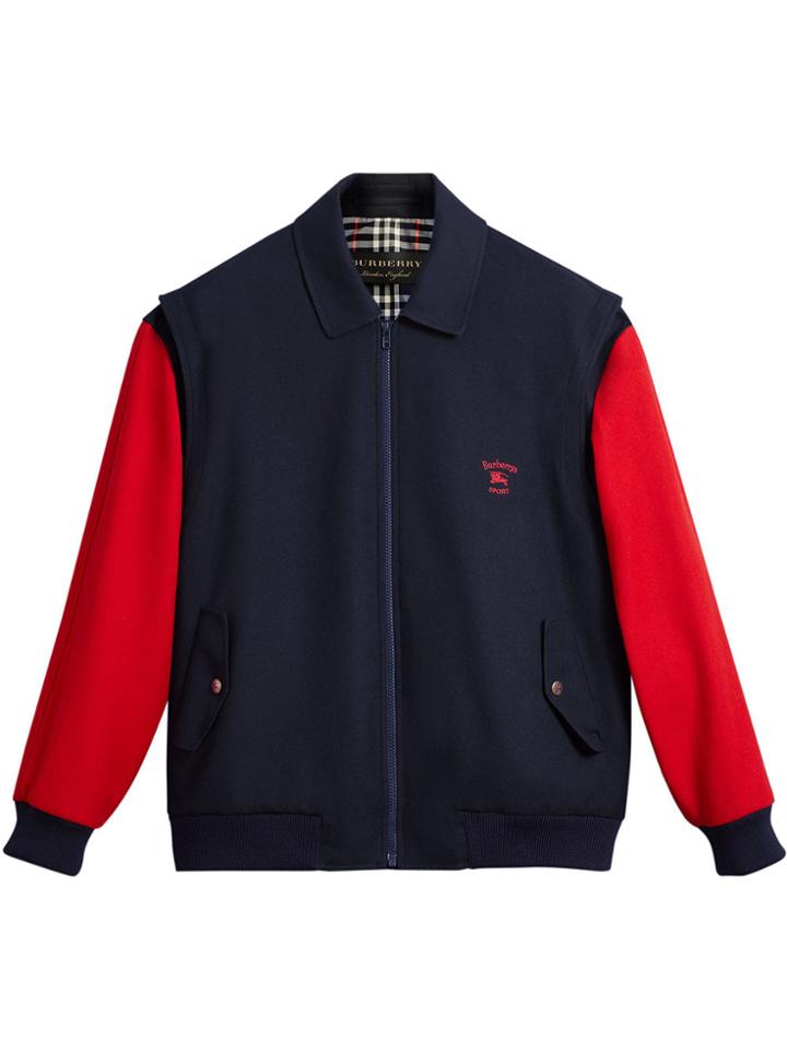 Burberry Reissued Contrast-sleeve Jacket - Blue