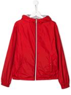 Moncler Kids Hooded Shell Jacket - Red