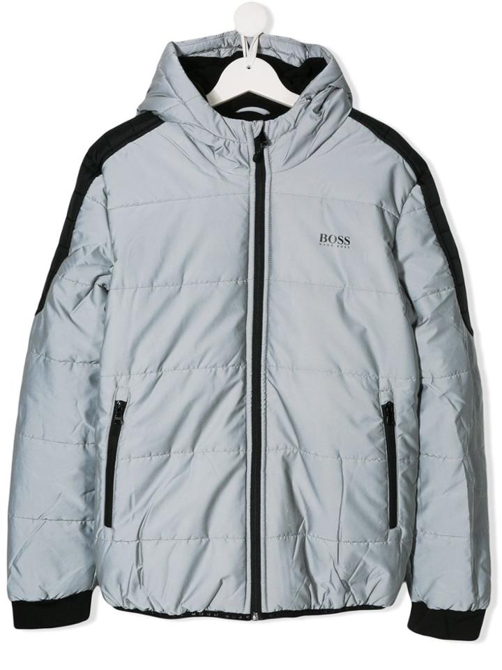 Boss Kids Teen Reflective Puffer Jacket - Grey