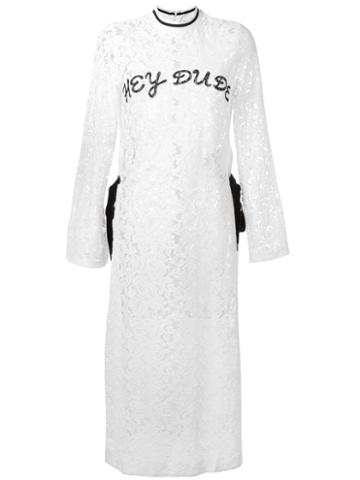 Steve J & Yoni P Hey Dude Lace Maxi Dress, Women's, Size: Small, White, Cotton/nylon/acrylic/wool