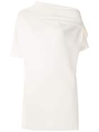 Gloria Coelho Draped Asymmetric Dress - White
