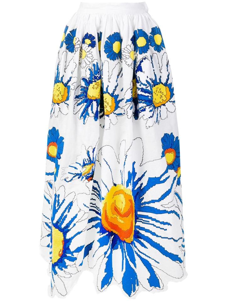 Yuliya Magdych 'loves Me Loves Me Not' Full Skirt - White