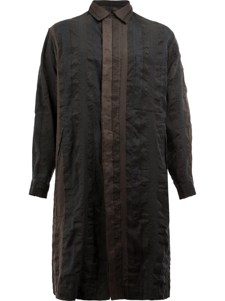 Uma Wang Button Up Coat, Size: Large, Blue, Linen/flax/polyester