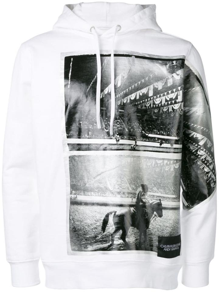 Calvin Klein Jeans Photographic Hoodie - White