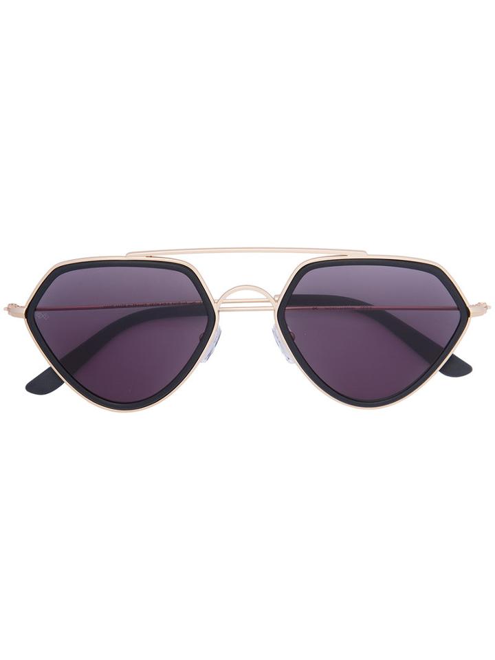 Smoke X Mirrors Geo 2 Sunglasses, Women's, Black, Stainless Steel/acetate