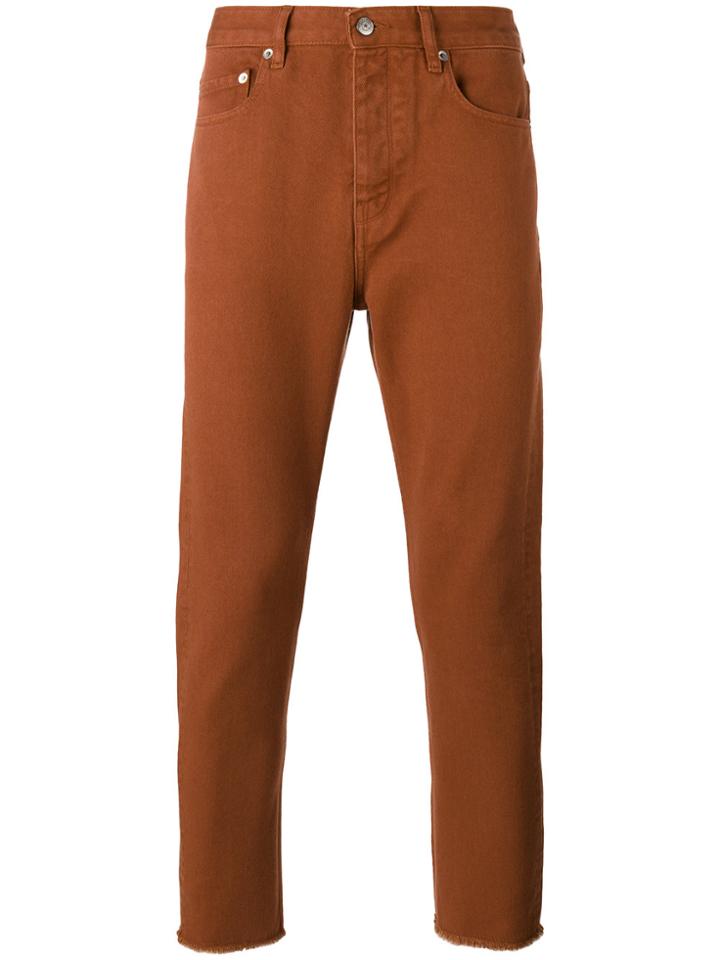 Golden Goose Deluxe Brand Frayed-edge Trousers - Yellow & Orange