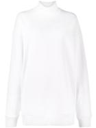 Marques'almeida Oversized Turtleneck Sweatshirt - White