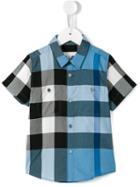 Burberry Kids Checked Shirt, Size: 12 Yrs, Blue