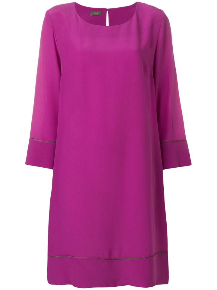 Altea Contrast Piping Dress - Pink & Purple