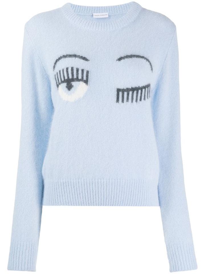 Chiara Ferragni Winking Eye Jumper - Blue