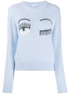 Chiara Ferragni Winking Eye Jumper - Blue