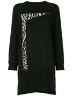 Maison Mihara Yasuhiro Leopard Print Sweatdress - Black
