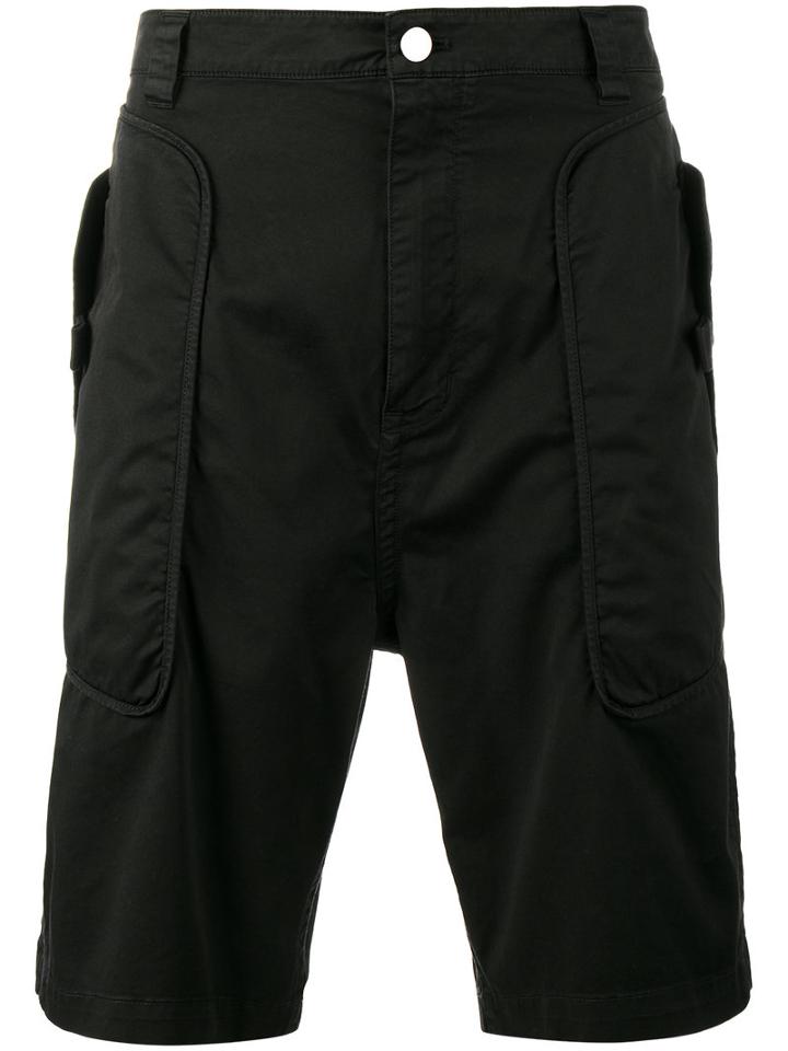 Helmut Lang - Utility Panelled Shorts - Men - Cotton/spandex/elastane - 28, Black, Cotton/spandex/elastane