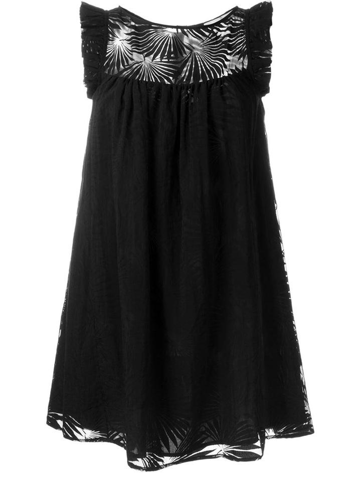 Paul & Joe 'mignone' Ruffle Trim Lace Panel Pleated Shift Dress