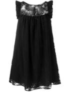 Paul & Joe 'mignone' Ruffle Trim Lace Panel Pleated Shift Dress
