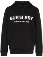 Burberry Logo Printed Hoodie - Black